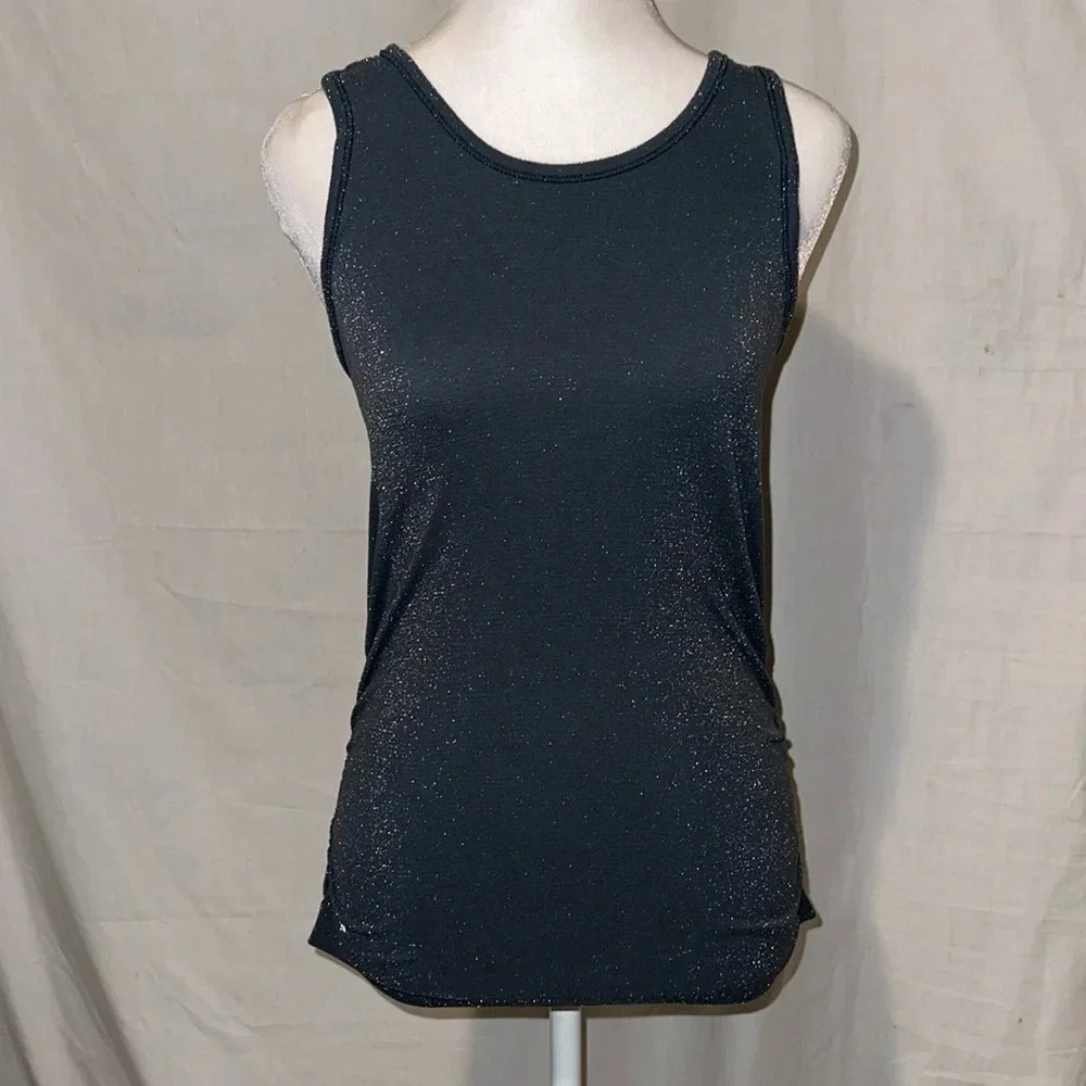 glittery gray Athleta racerback tank top size xs